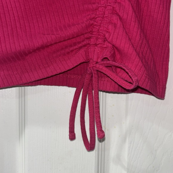 Pink Ribbed Long Sleeve Top - Picture 3 of 4